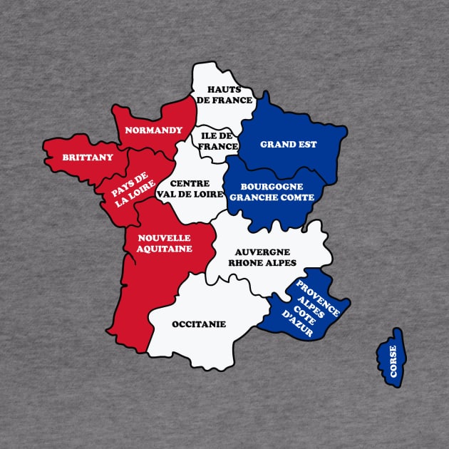 France Map Flag by Calisi